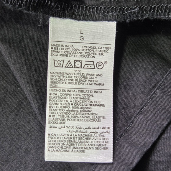 Old Navy Smocked Embroidered Black Maxi Dress Women's L Milkmaid Cottagecore New - Picture 8 of 10